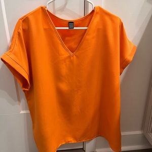 Orange SHEIN short sleeve blouse Size Large